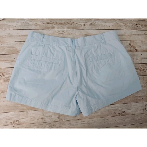 Lauren James Light Blue Poplin Chino Shorts Size Large Summer Preppy Yachtwear - Picture 5 of 9